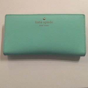 Kate spade mint green wallet lightly used