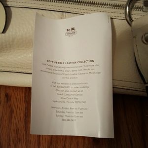 Authentic soft leather coach bag