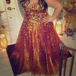 Cheetah Print Prom Dress