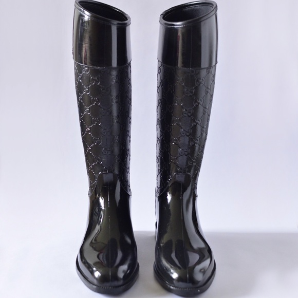 Authentic GUCCI Rain Boots signature monogram