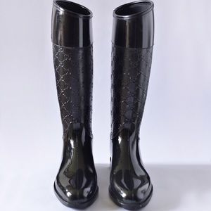 Authentic GUCCI Rain Boots signature monogram