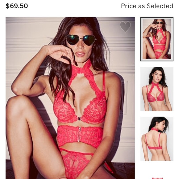Very sexy red eyelash lace push up bra 32c