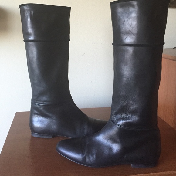 Shoes - Flat Leather Boots