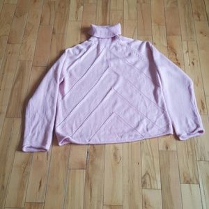 Pink turtleneck sweater