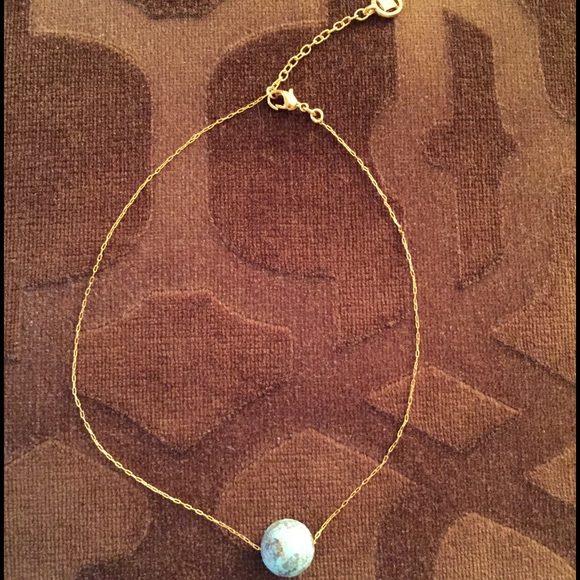 Rare Vintage Givenchy turquoise and gold necklace - Picture 2 of 4