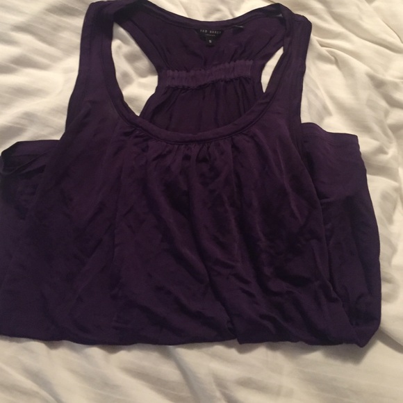 Plum razor back top
