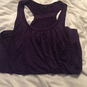 Plum razor back top