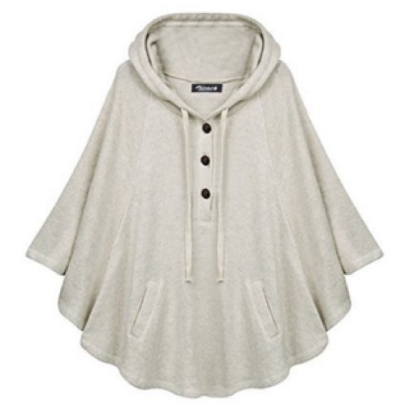 Cream poncho