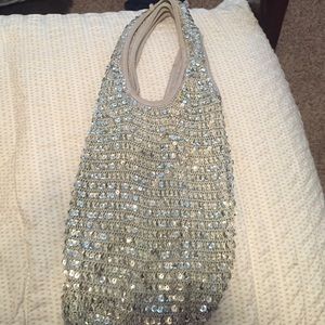 fashionable sequin handbag