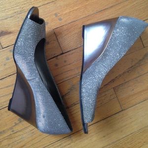 Silver Sparkley Wedges