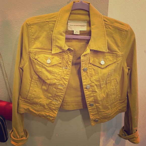 Anthropologie Yellow Denim jacket