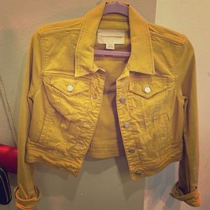 Anthropologie Yellow Denim jacket