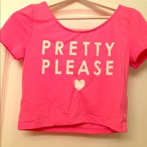 Cute Hot Pink Crop Top