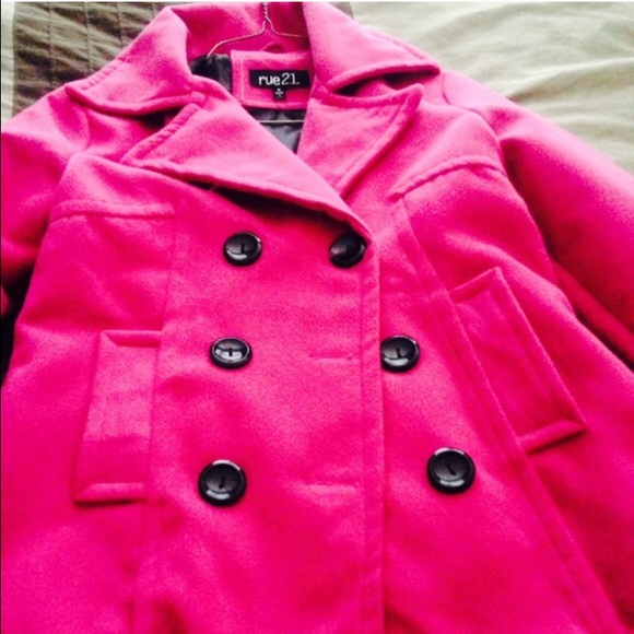 Stylish pink peacoat