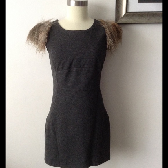 Bar III Faux Fur Dress