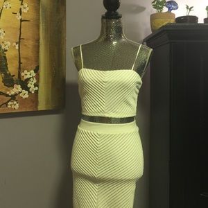 2 piece ribbed top and skirt