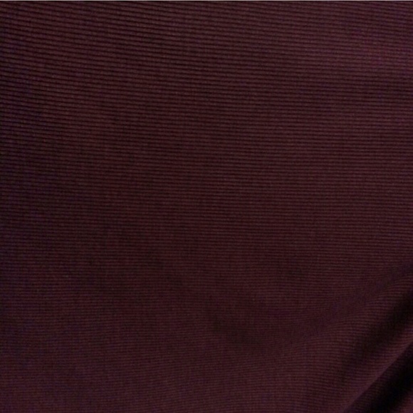 Red Wine Ribbed Crisscross Tie Back Bodysuit - Picture 3 of 4