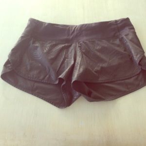Black lululemon workout shorts.