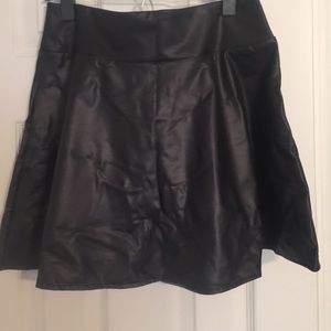 "Leather" skater skirt