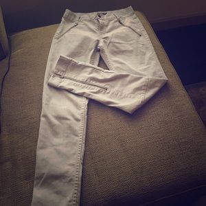 REISS grey jeans with zip details - size UK8/US4