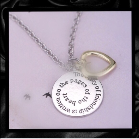 New Gold and White Gold ❤️Friendship❤️ necklace - Picture 2 of 3