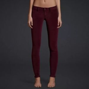 Hollister legging jeans burgundy