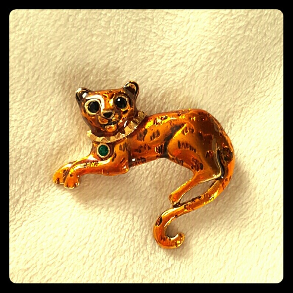 Vintage Handpainted Cat brooch - Picture 1 of 4