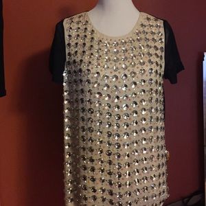 Diane von Furstenberg Gidget rounded crystal top.