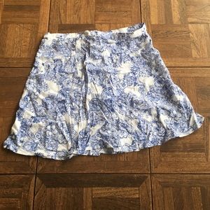 American apparel lulu skirt blue floral high