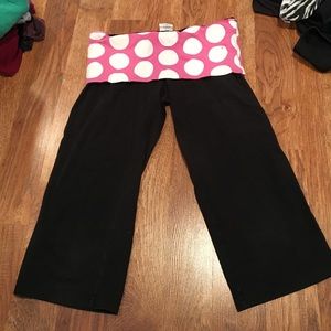 Cropped Victoria secret pink yoga pants