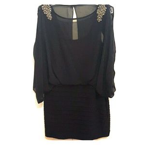 New cache back cocktail dress