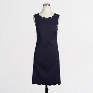 J. Crew Scalloped Trim Dress