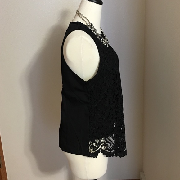 Black lace overlay tank - Picture 3 of 4