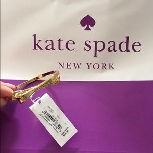 Kate spade gold plated bow bangle