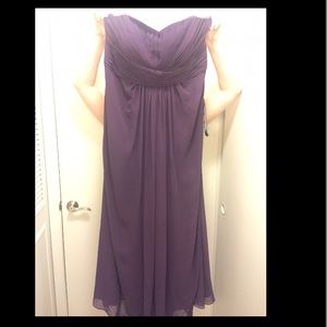 David's bridal plum plus size bridesmaid dress