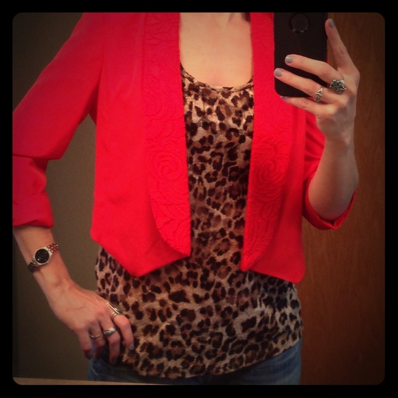 Orange bolero jacket