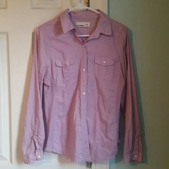 Lavender cotton button up - Picture 1 of 3