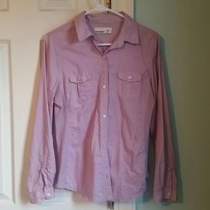 Lavender cotton button up