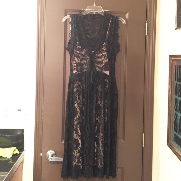 Robert Rodriguez Black Lace Dress