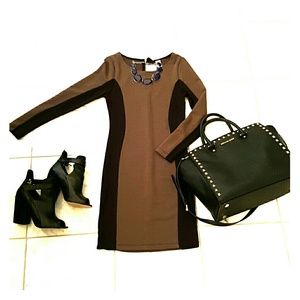 Black and Army Green Dress