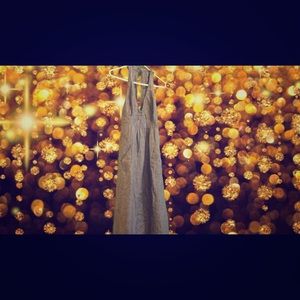 CaBI linen maxi dress with denim look