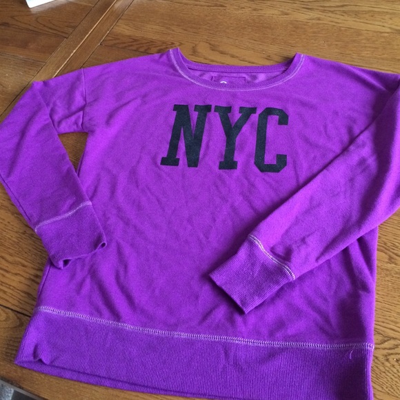 purple sweatshirt