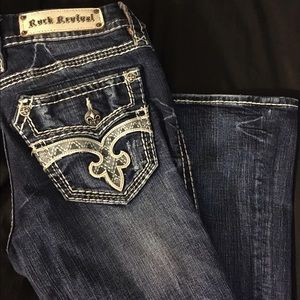 Rock revival blue jeans