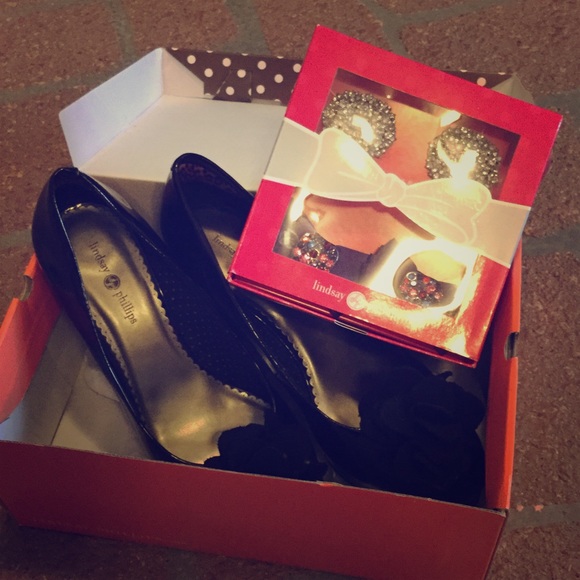 Lindsay Phillips shoes with baubles and bows.