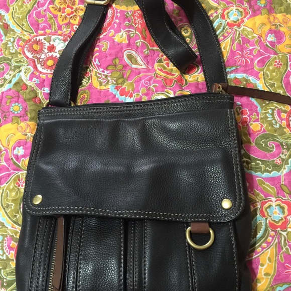 Fossil Cross Body or Shoulder Bag Black Ex Cond