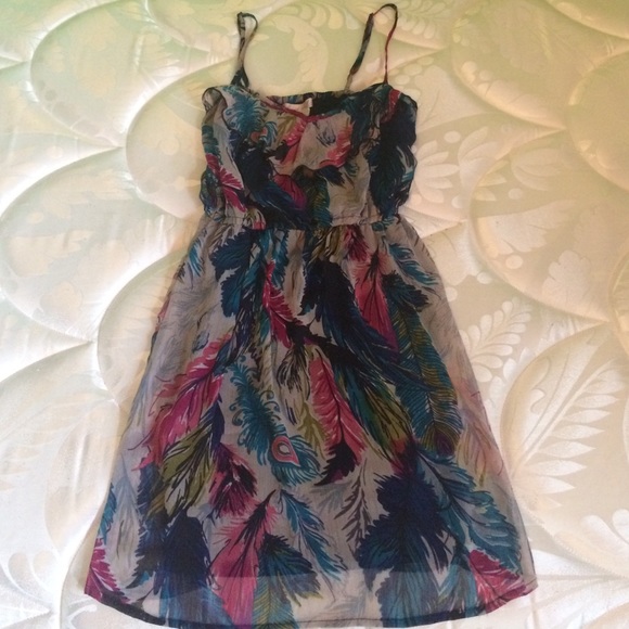 Wet Seal Peacock Feather Dress