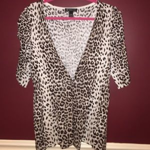 Brown Leopard Print Sweater