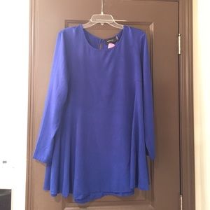 Mink Pink Blue Long Sleeve Dress