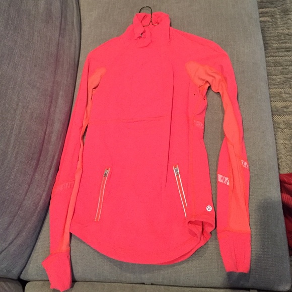 Neon orange - lululemon - pull over - size 6