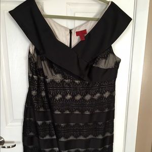 Black lace cocktail dress